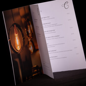 Beim Ansehen schon lecker: die von uns designte Speisekarte (© Orths Medien GmbH)