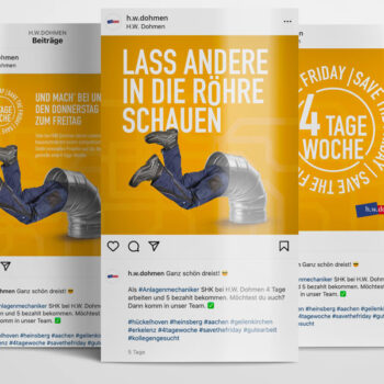Das Key Visual in Kombination mit Claim und Copy in einer Variante im Einsatz (© Orths Medien GmbH)